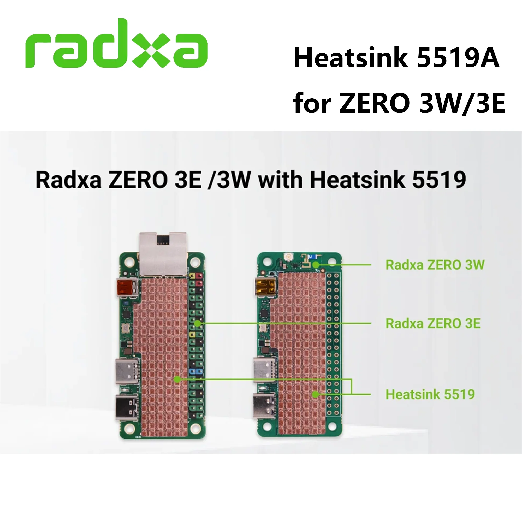 FireChip Radxa ZERO 3W / 3E He - огляд і ціна Heatsink