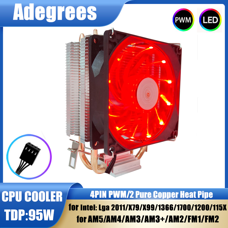 2 Heat-pipes CPU Cooler Tower  - огляд і ціна Cpu Cooler