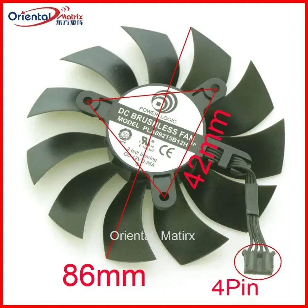 PLA09215B12H 12V 0.55A 86mm 4P - огляд і ціна Gpu Cooler