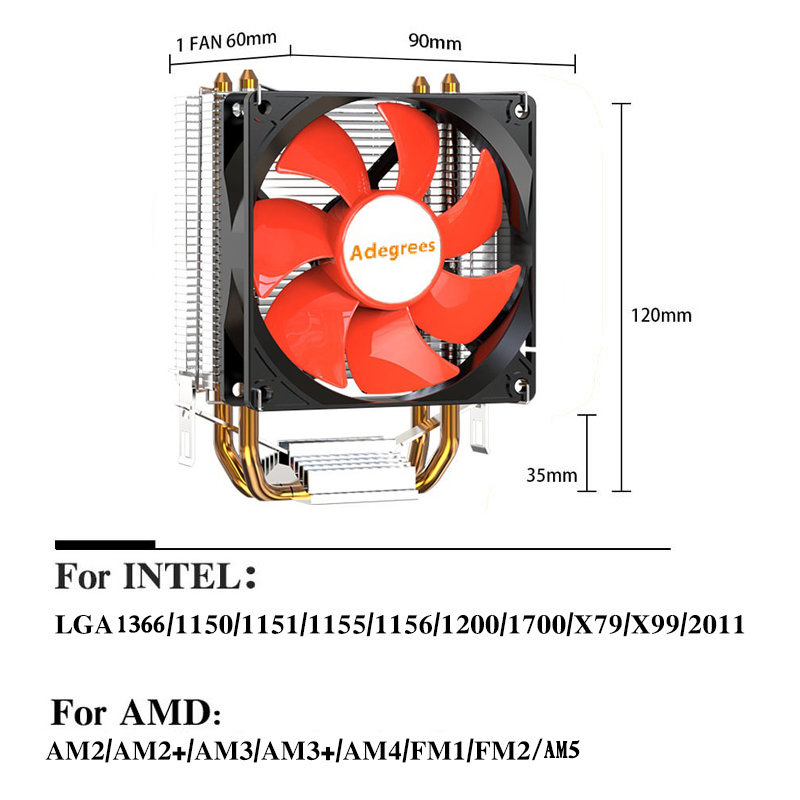 X99 CPU Air Cooler Quiet Proce - огляд і ціна Air Cooler Cpu