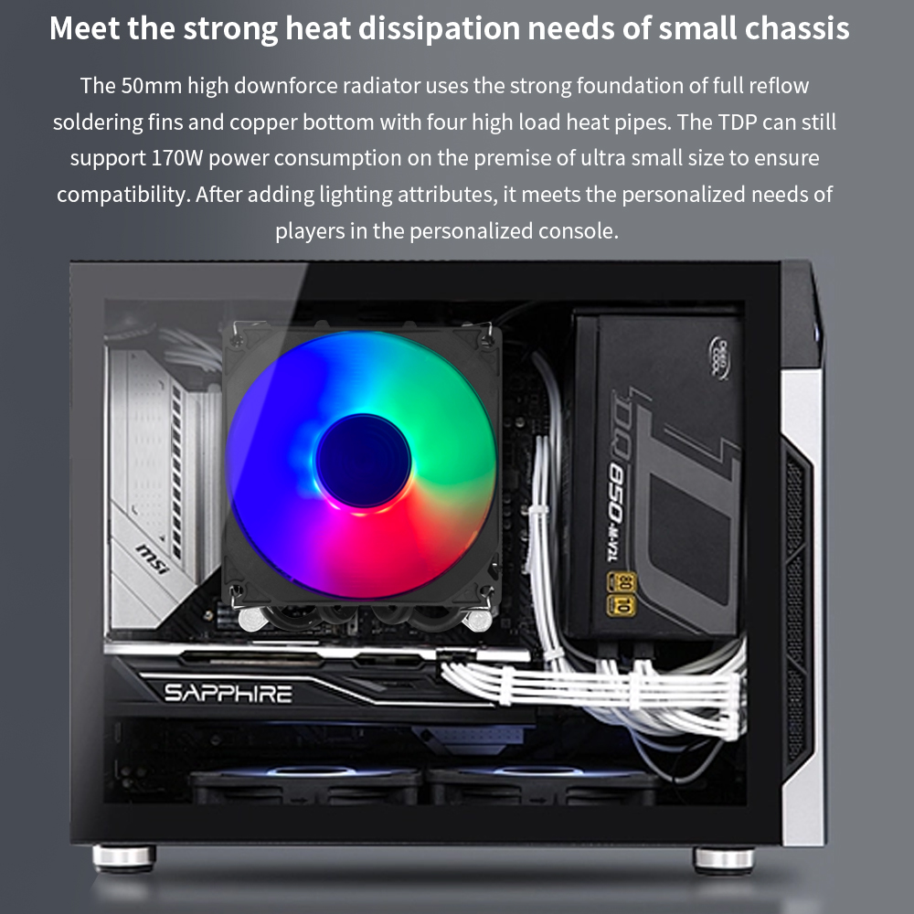 TISHRIC CPU Cooling Fan ITX Sm - огляд і ціна Air Cooler Cpu