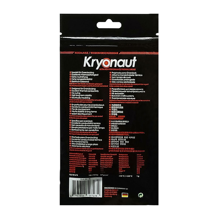 Thermal Grizzly Kryonaut 1gx2  - огляд і ціна Thermal Paste
